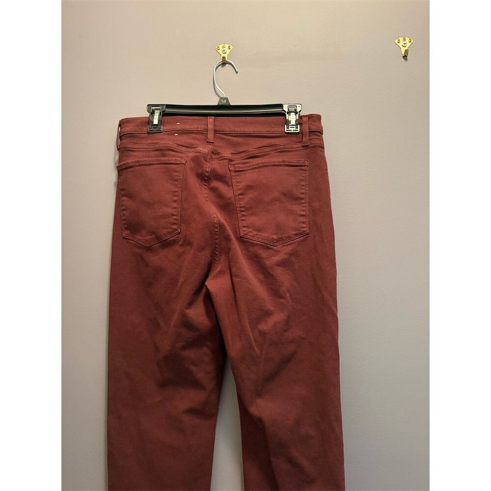 Lucky Brand Zoe Jeans Womens Size 14 Burgundy High Rise Straight Leg 32 - Picture 6 of 11